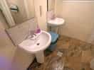 Muddy wet flooring - and this is even a dry day outside. nowhere to place change of clothes