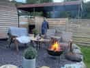 Making full use of the bbq and firepit