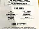Limited menu in the pub