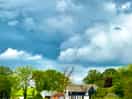 View from the pitch up area toward farm owner/manager house