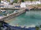 Polperro harbour beach