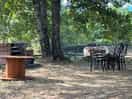 Bbq with eating area