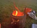 Fire pit , jane brings wood x