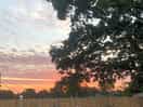 Sunset above hot tub in evening :)