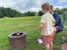 The fire pit we hired just outside of our pitch
