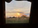 Sunset from inside my tent