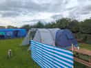 Tent pitched and space for the car too
