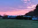 Sunset over the campsite.