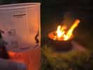 The farms home made cider around the camp fire