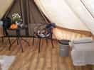 Inside bell tent