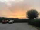 Bonito atardecer desde el camping.