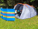 Tents up
