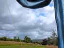 View from pitch at the top of the hill
