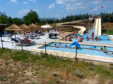 Waterslides are available on site