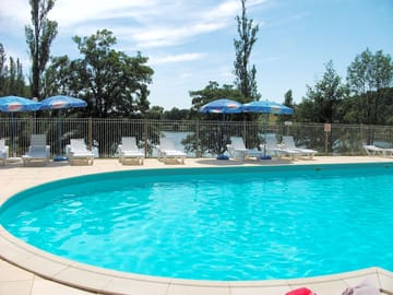 The pool, reserved for customers and guests