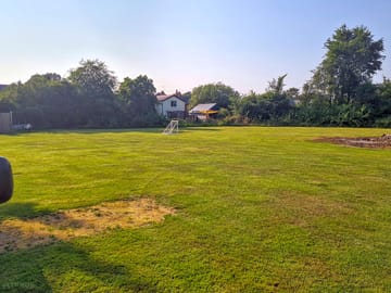 Level grass campsite