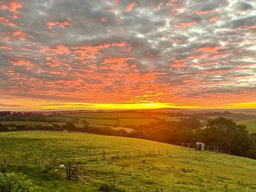 Sunset at the site