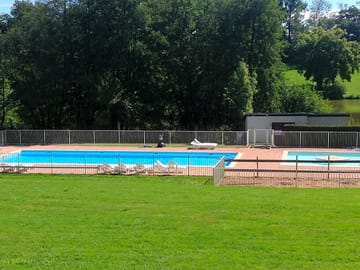 Heated outdoor swimming pool