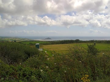 Overlooking the bay from the campsite