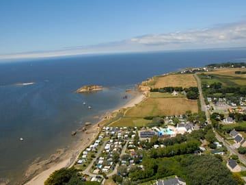 Aerial view of the campsite