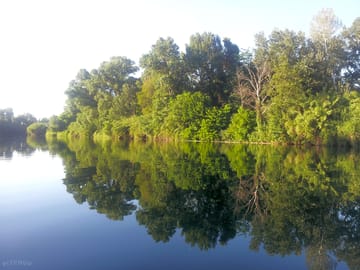 The Gardon river surrounding the site