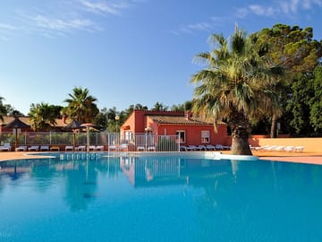 Relax in and around the swimming pool