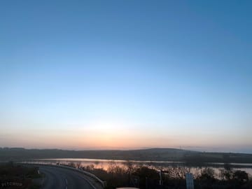 View of the lake from the farm
