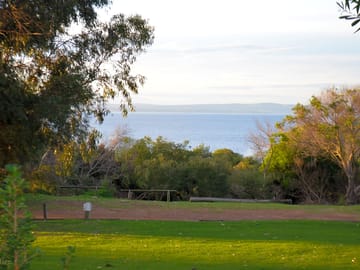 Sea view from powered site