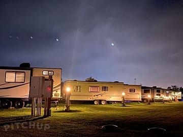 The site at night