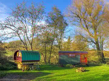 Caravan and hut