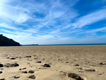 View from porthgwidden beach
