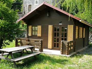 Outside a lodge