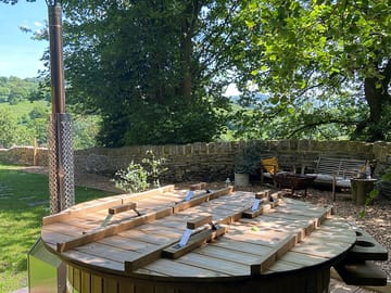 Hot tub and firepit