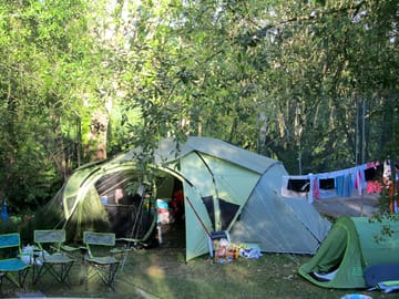 Plenty of room to set up camping furniture in front of your tent and admire the view