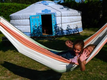 Mongolian yurt and outdoor furniture