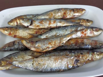 Seafood at the restaurant