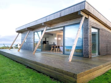 Sea views from the huge glass windows