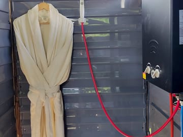 Glamping shower