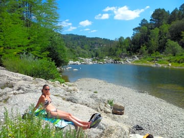 Riverbank sunbathing