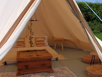 Inside the tent
