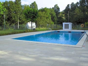 The outdoor swimming pool