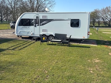 Electric gravel and hardstanding touring pitch