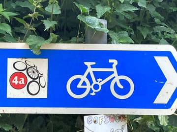 The campsite is on cycle route 4a