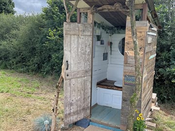 The compost toilet.