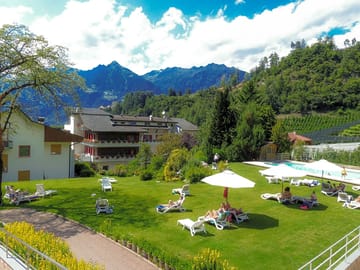 Outdoor pool in the middle of the garden