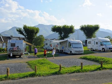 Spacious motorhome pitches with a hardstanding area