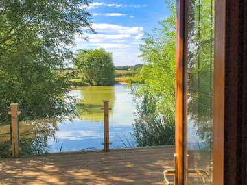 View over the lake from the pod