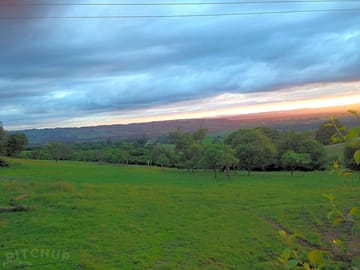 Sunset at the camping field