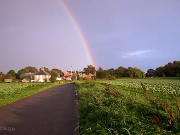 Rainbow over batemans brewery