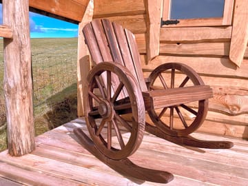 Rocking chair on decking